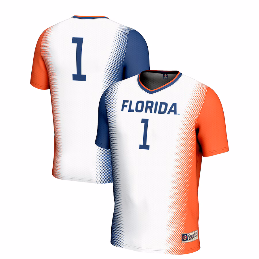 Youth GameDay Greats White #1 Florida Gators  Lightweight Women's Soccer Jersey - Jersey