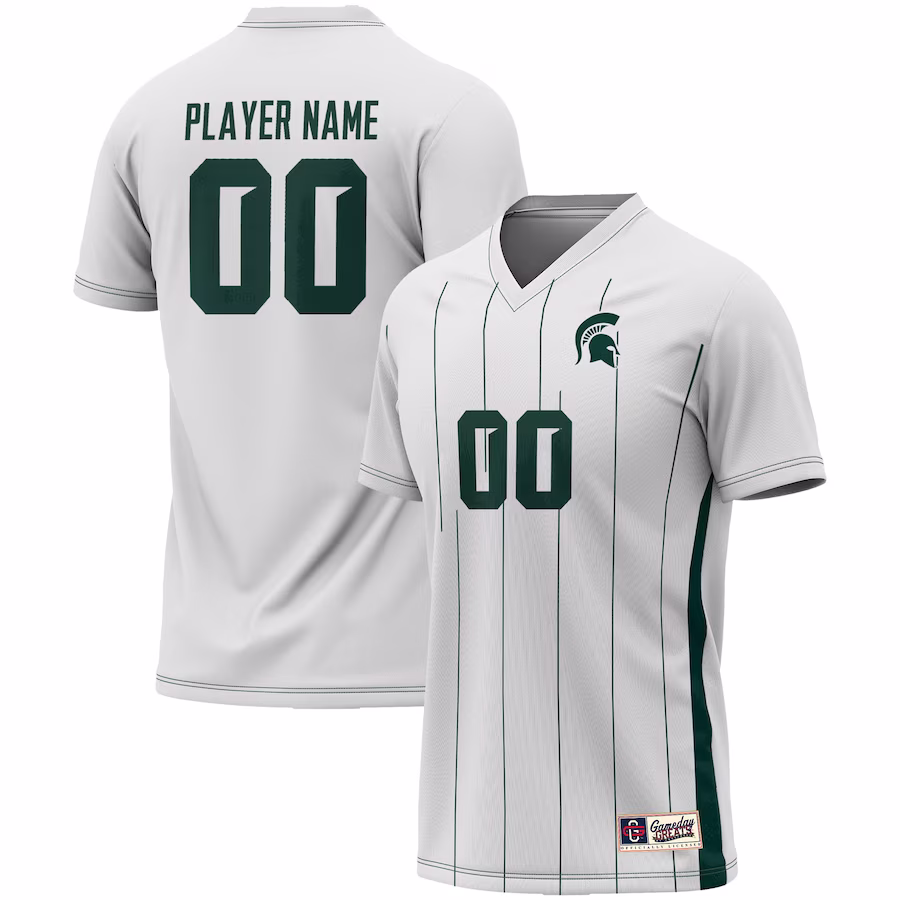 Michigan State Spartans GameDay Greats Youth Lightweight NIL Pick-A-Player Women's Soccer Jersey - White - Jersey