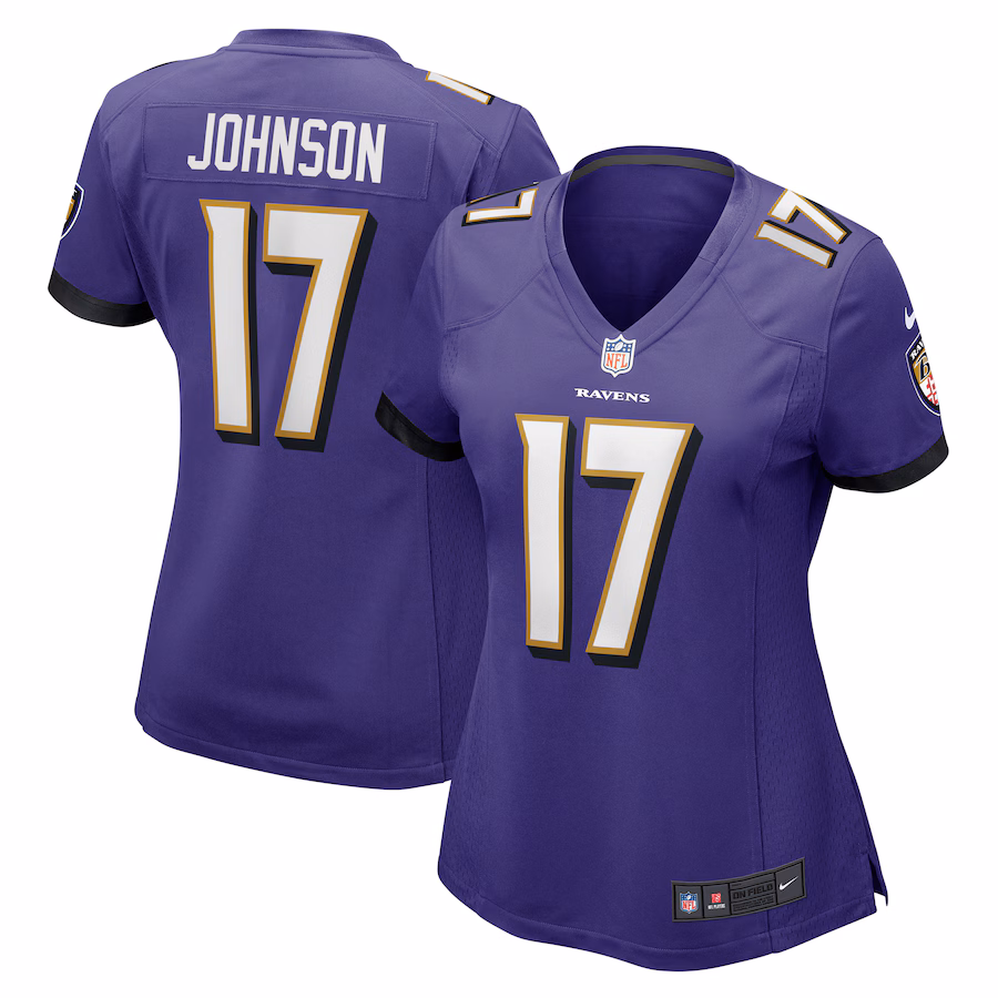 Women's Baltimore Ravens Josh Johnson Nike Purple Game Jersey - Jersey