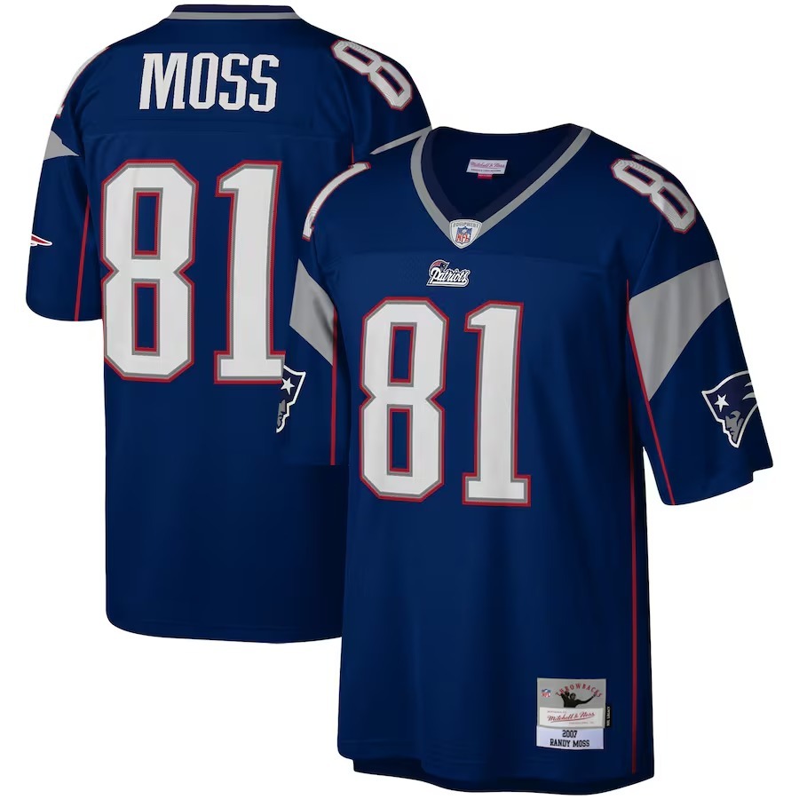Men's New England Patriots Randy Moss Mitchell & Ness Navy Legacy Replica Jersey - Jersey