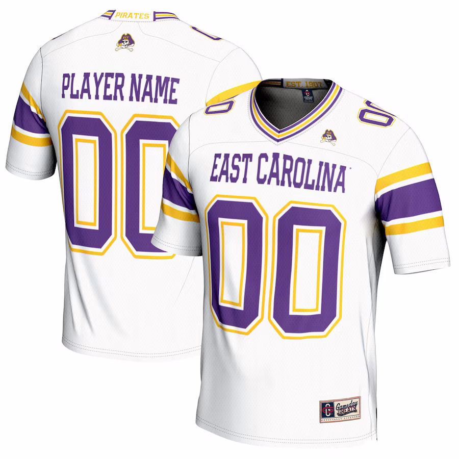 ECU Pirates GameDay Greats NIL Pick-A-Player Football Jersey - White - Jersey