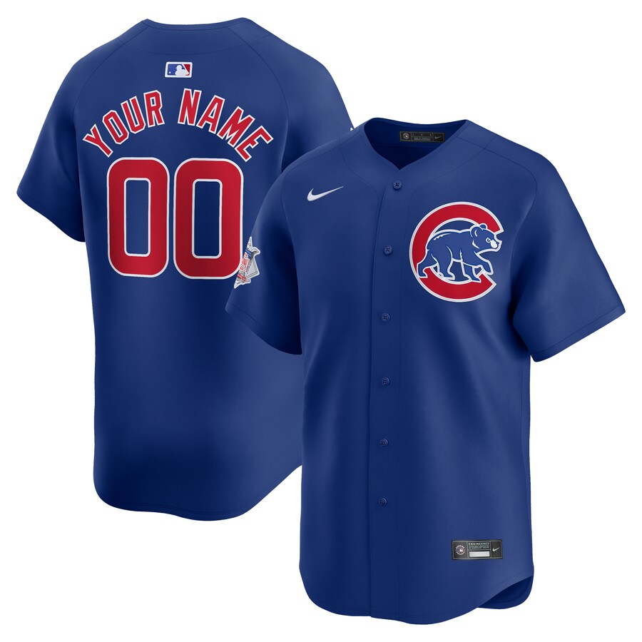 Men's Chicago Cubs  Nike Royal  Alternate Limited Custom Jersey - Jersey