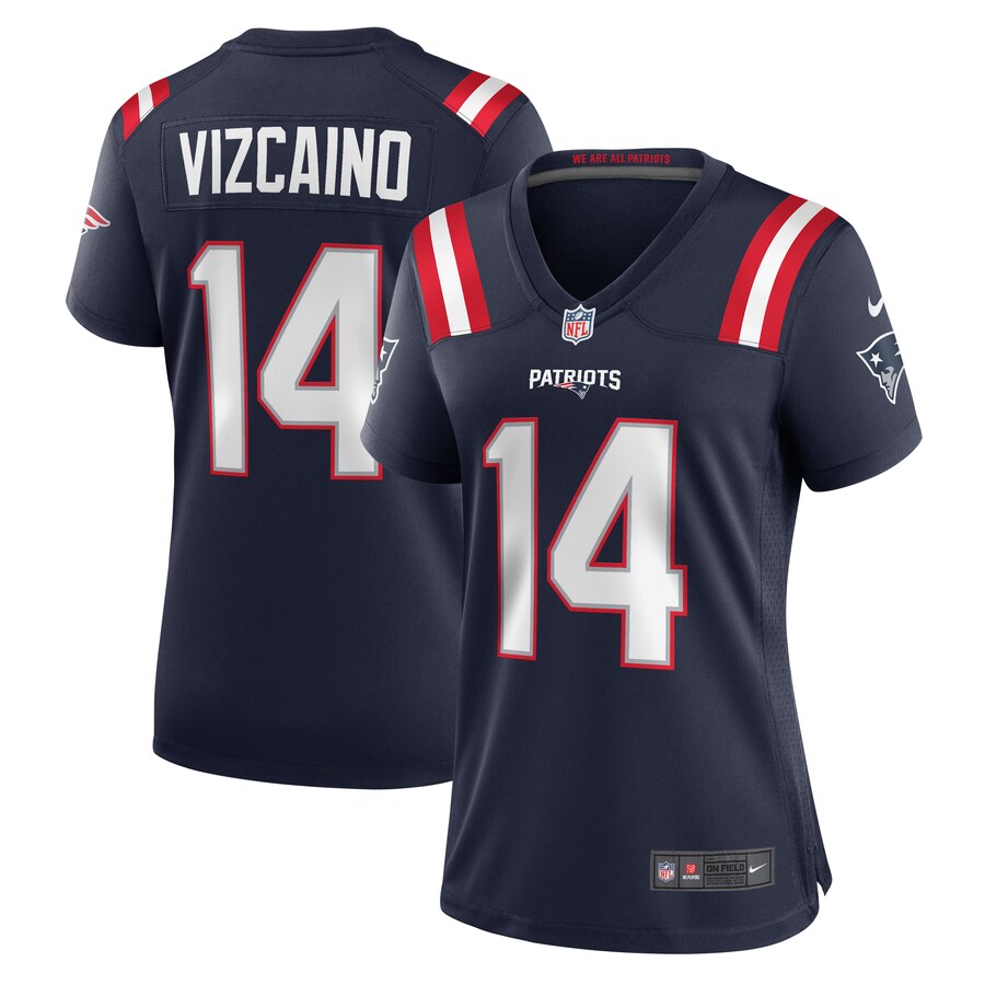 Women's New England Patriots Tristan Vizcaino Nike Navy Home Game Player Jersey - Jersey