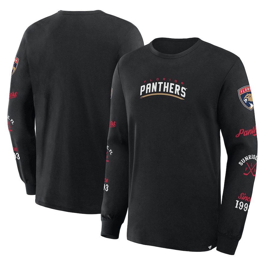 Men's Florida Panthers Fanatics Black Boxed In Legacy Long Sleeve T-Shirt - Jersey