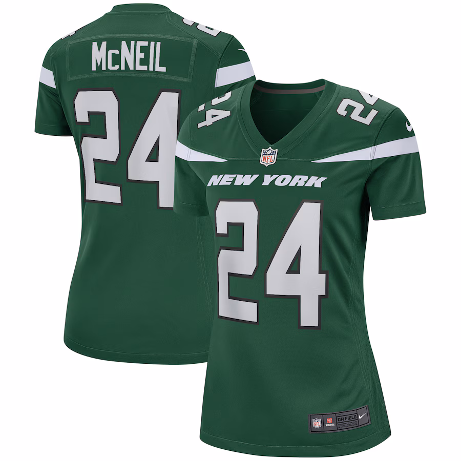 Women's New York Jets Freeman McNeil Nike Gotham Green Game Retired Player Jersey - Jersey