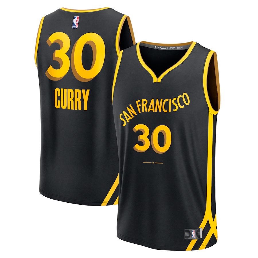 Men's Golden State Warriors Stephen Curry Fanatics Black Fast Break Jersey - City Edition - Jersey
