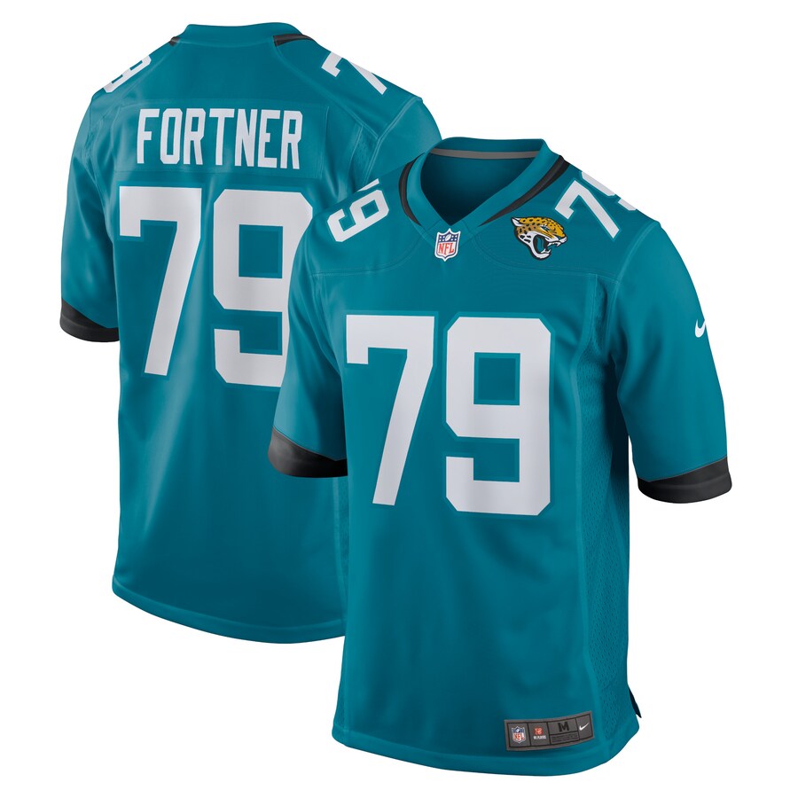 Men's Jacksonville Jaguars Luke Fortner Nike Teal Game Jersey - Jersey