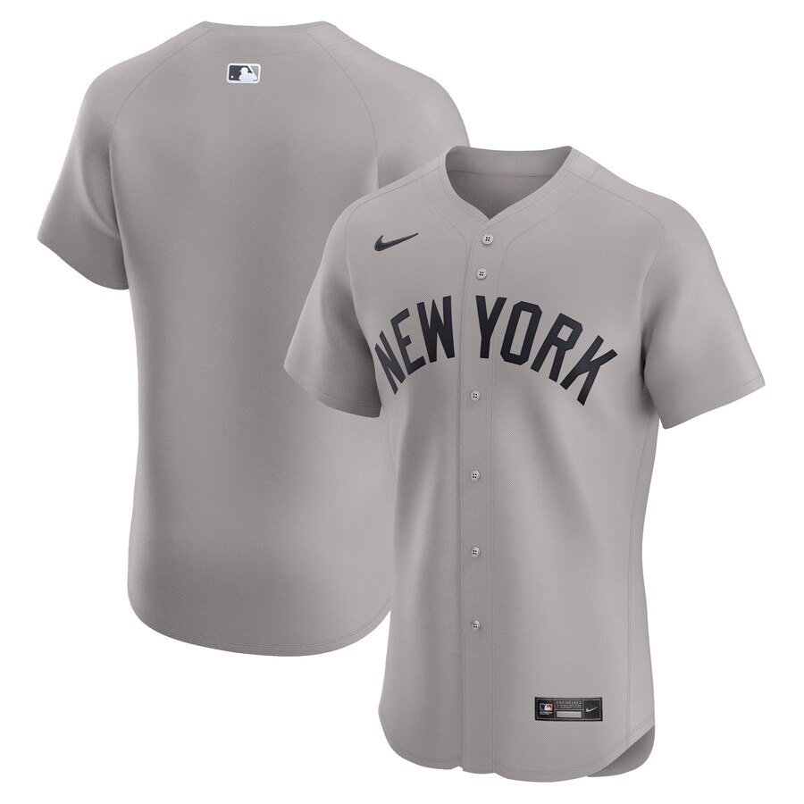 Men's New York Yankees Nike Gray Road Elite Jersey - Jersey