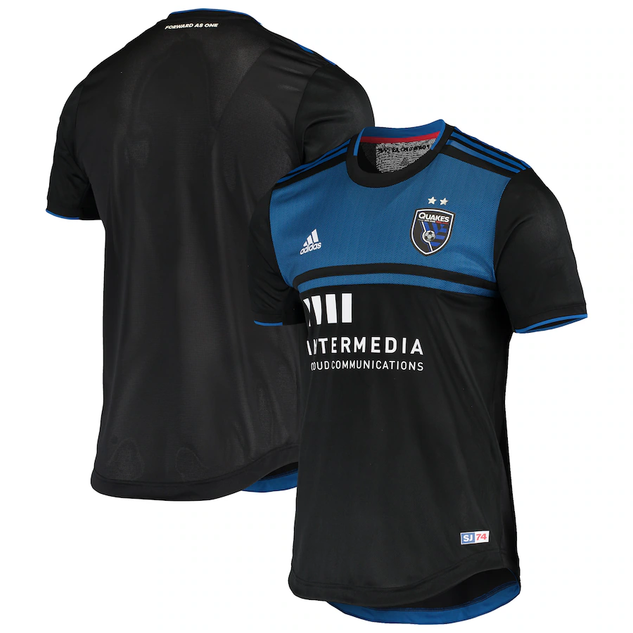 Men's San Jose Earthquakes adidas Black Authentic Primary Performance Jersey - Jersey