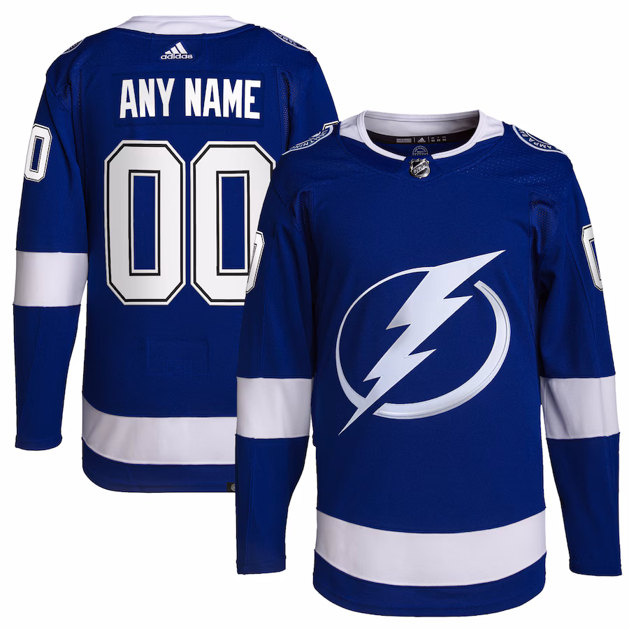 Men's Tampa Bay Lightning adidas Royal Home Primegreen Authentic Custom Jersey - Jersey