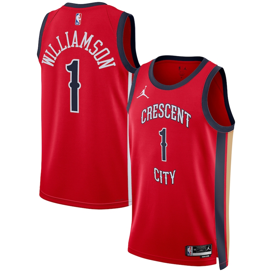 Unisex New Orleans Pelicans Zion Williamson Jordan Brand Red Swingman Jersey - Statement Edition - Jersey