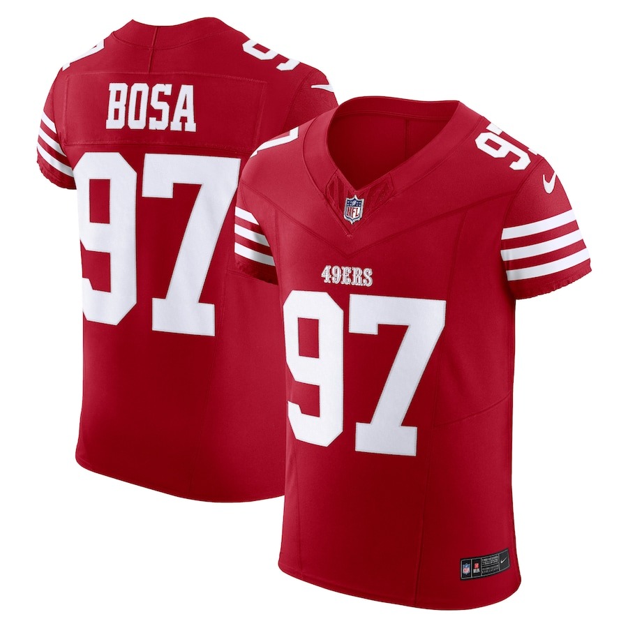 Men's San Francisco 49ers Nick Bosa Nike Scarlet Vapor F.U.S.E. Elite Jersey - Jersey