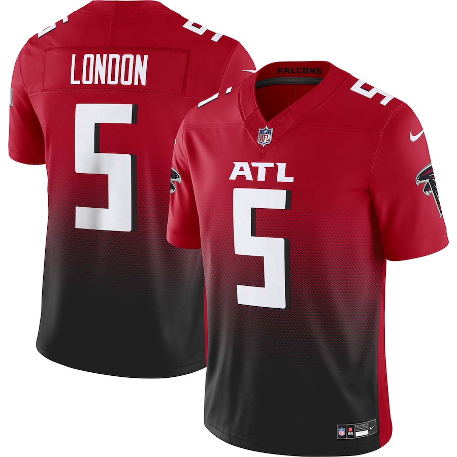 Men's Atlanta Falcons Drake London Nike Red Vapor F.U.S.E. Limited Jersey - Jersey