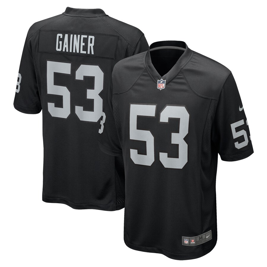 Men's Las Vegas Raiders Amari Gainer Nike Black Team Game Jersey - Jersey