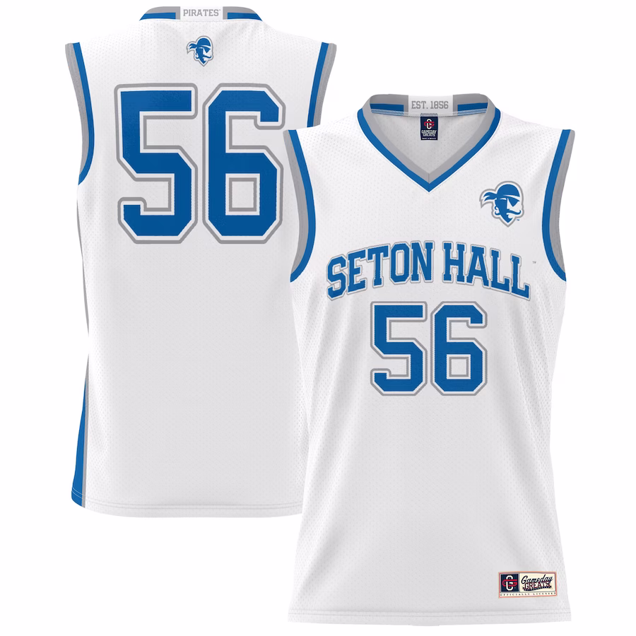 #56 Seton Hall Pirates GameDay Greats Youth Lightweight Basketball Jersey - White - Jersey