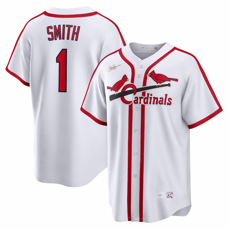 Men's St. Louis Cardinals Ozzie Smith Nike White Home Cooperstown Collection Player Jersey - Jersey