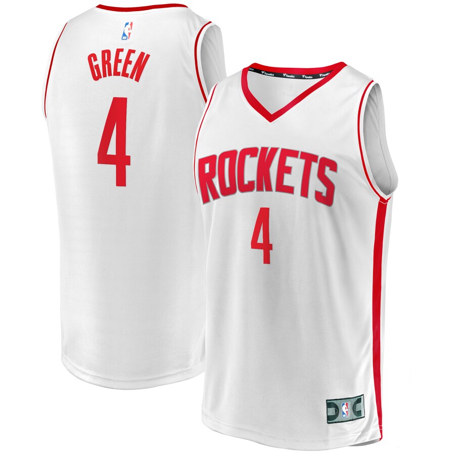 Youth Houston Rockets Jalen Green Fanatics White Fast Break Replica Player Jersey - Association Edition - Jersey