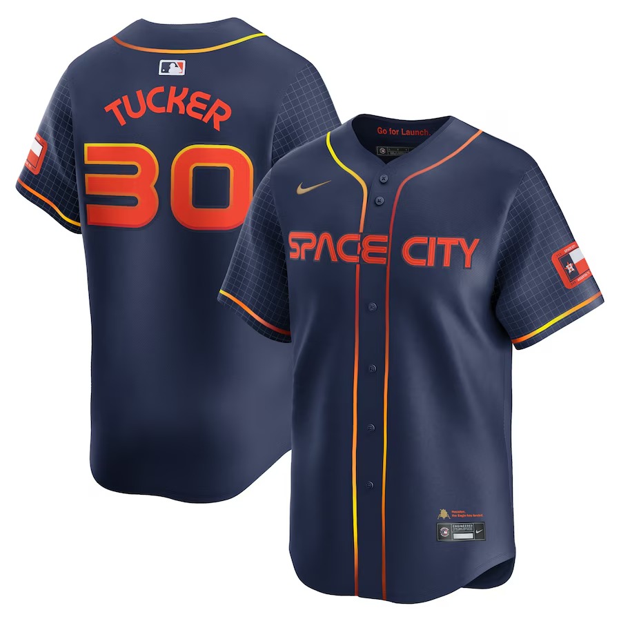 Men's Houston Astros Kyle Tucker Nike Navy City Connect Limited Player Jersey - Jersey