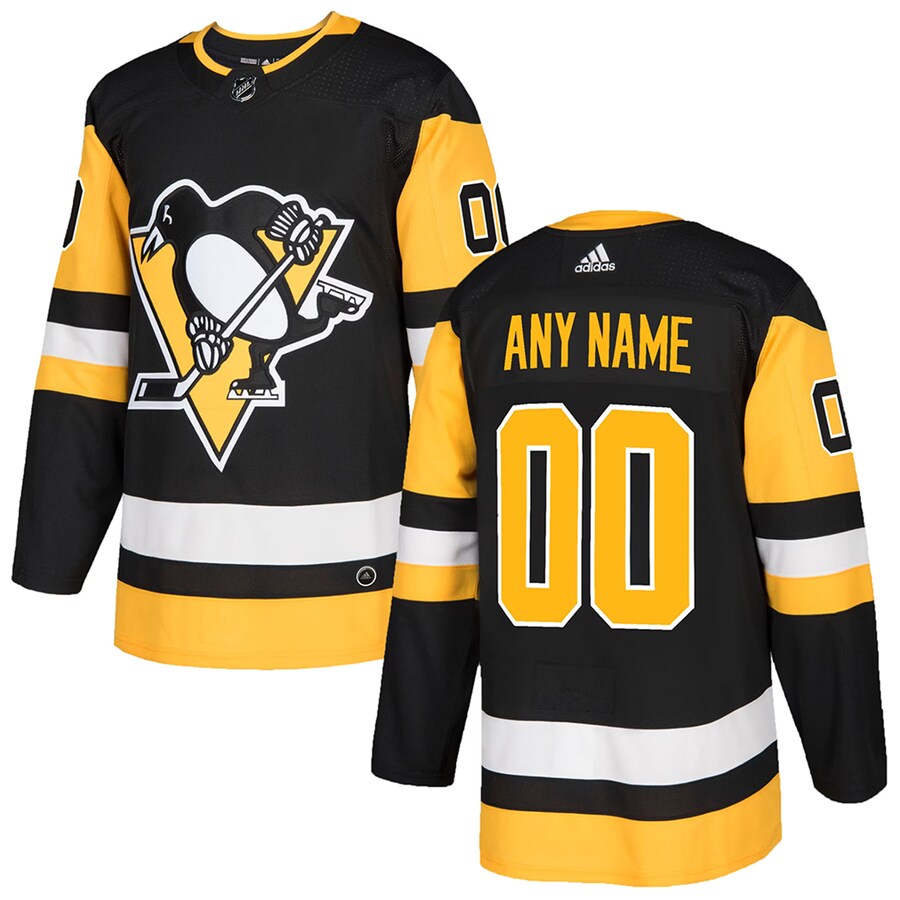 Men's Pittsburgh Penguins adidas Black Authentic Custom Jersey - Jersey