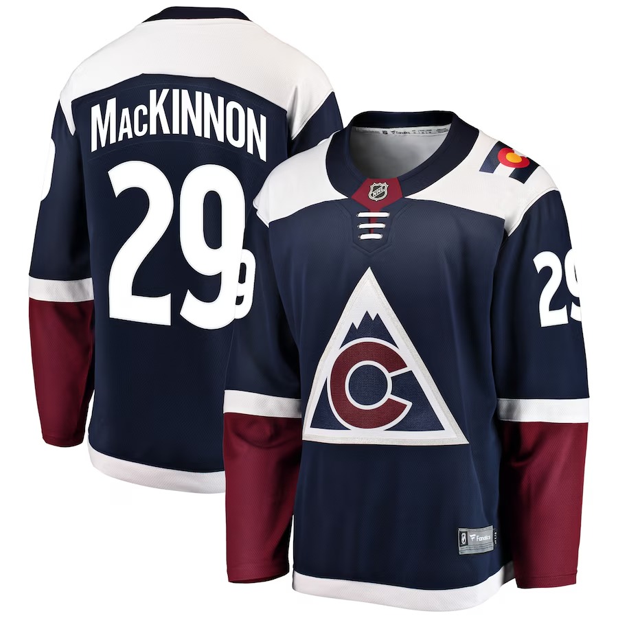 Men's Colorado Avalanche Nathan MacKinnon Fanatics Navy Alternate Breakaway Player Jersey - Jersey