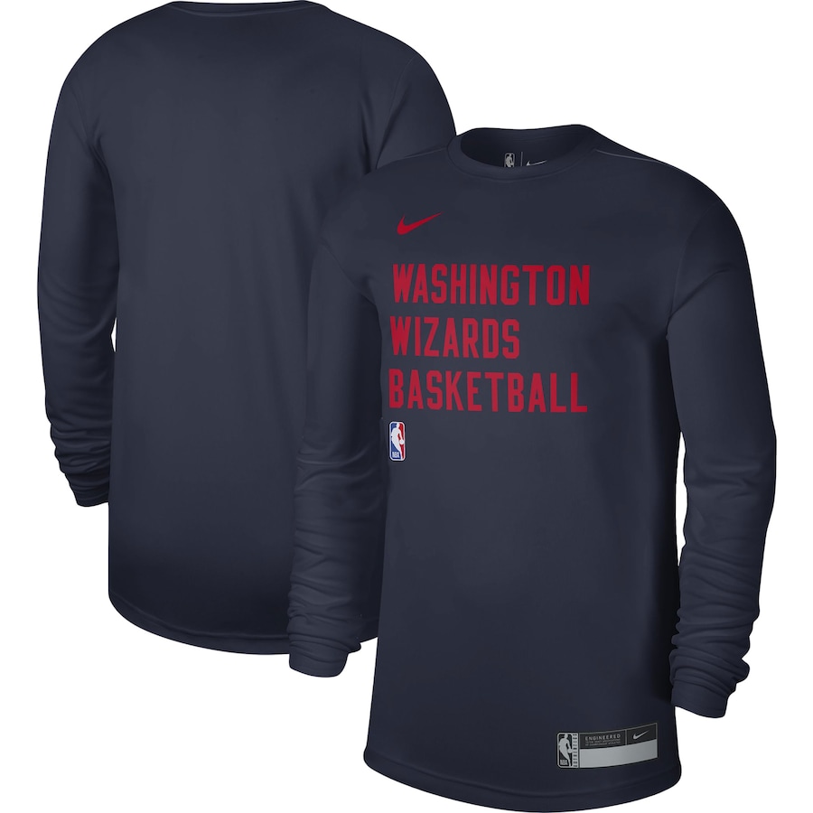 Unisex Washington Wizards Nike Navy 2023/24 Legend On-Court Practice Long Sleeve T-Shirt - Jersey