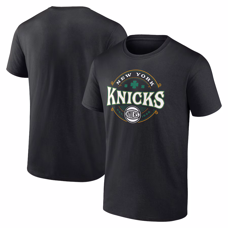 Men's New York Knicks Black St. Patrick's Day Lucky T-Shirt - Jersey