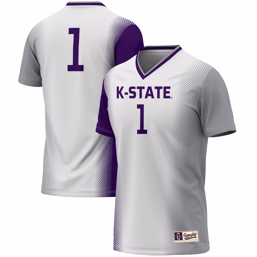 #1 Kansas State Wildcats GameDay Greats Unisex  Lightweight Women's Soccer Jersey - White - Jersey