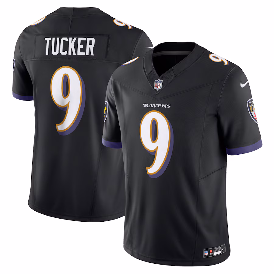 Men's Baltimore Ravens Justin Tucker Nike Black Vapor F.U.S.E. Limited Jersey - Jersey