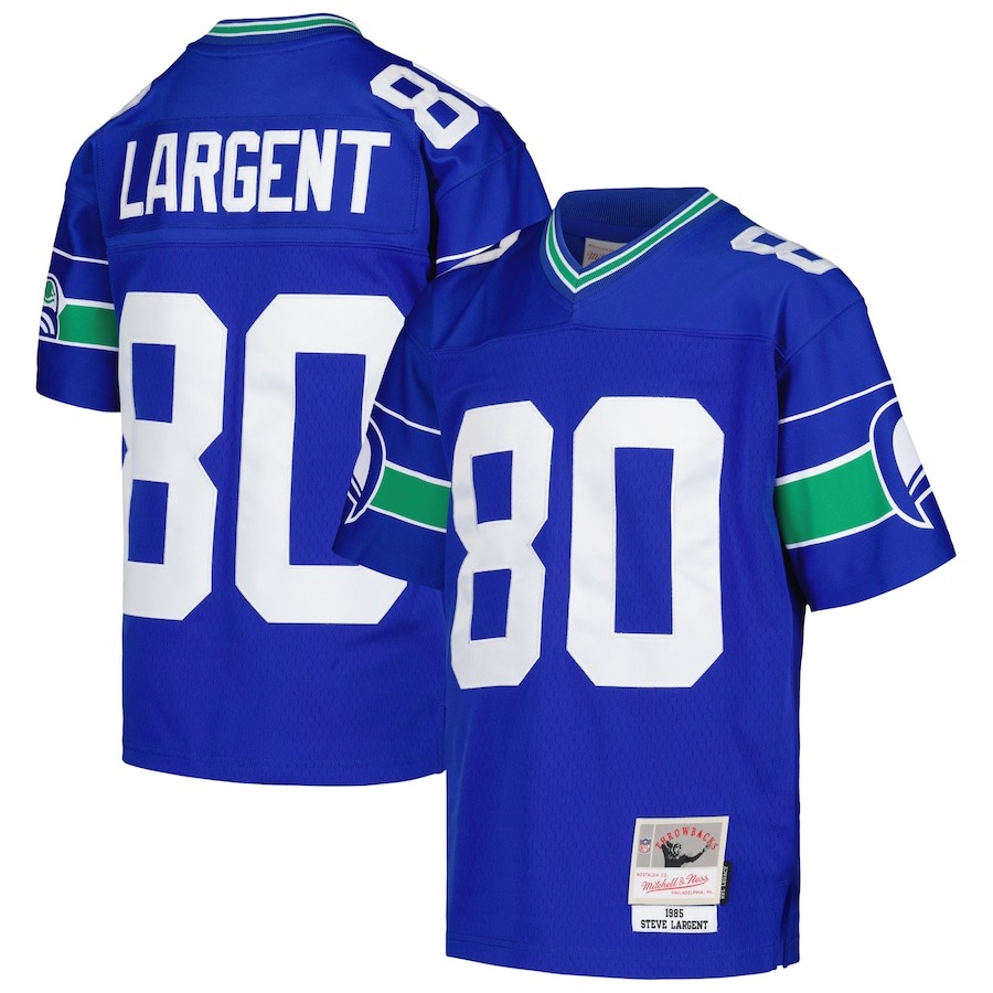Youth Seattle Seahawks Steve Largent Mitchell & Ness Royal 1985 Retired Player Legacy Jersey - Jersey