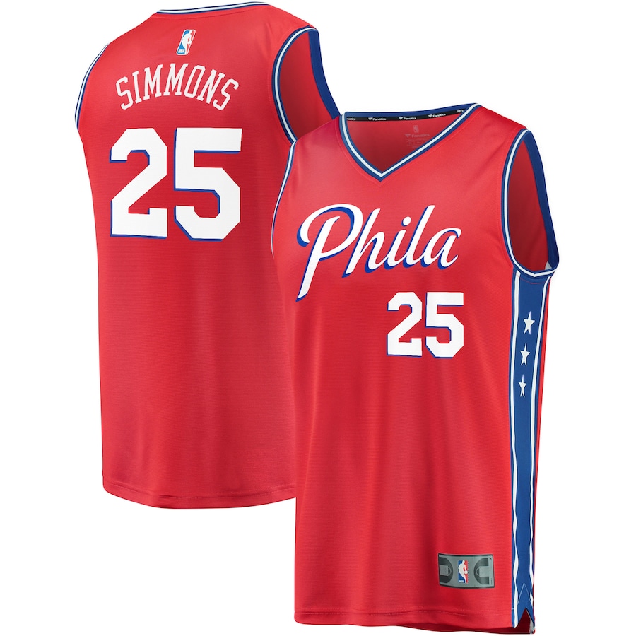 Youth Philadelphia 76ers Ben Simmons Fanatics Red Fast Break Replica Player Team Jersey - Statement Edition - Jersey