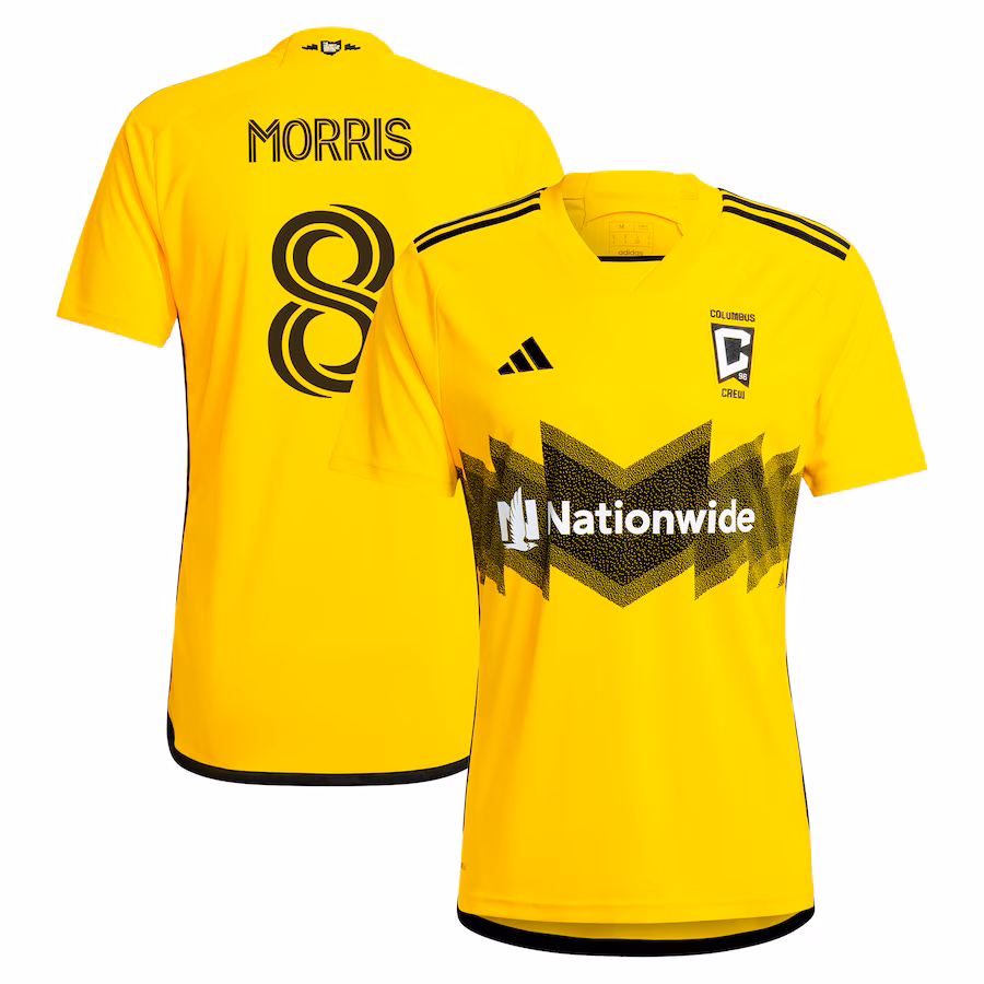 Men's Columbus Crew Aidan Morris adidas Yellow 2024 The Home Kit Replica Player Jersey - Jersey