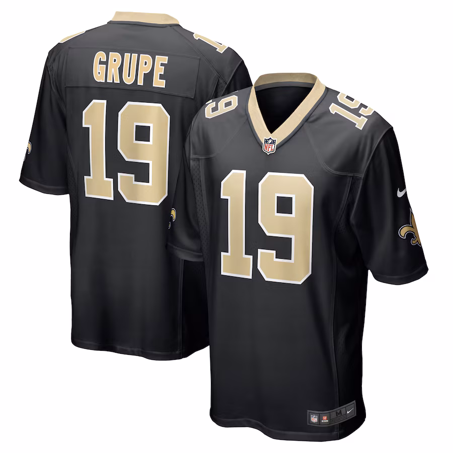 Men's New Orleans Saints Blake Grupe Nike  Black Team Game Jersey - Jersey