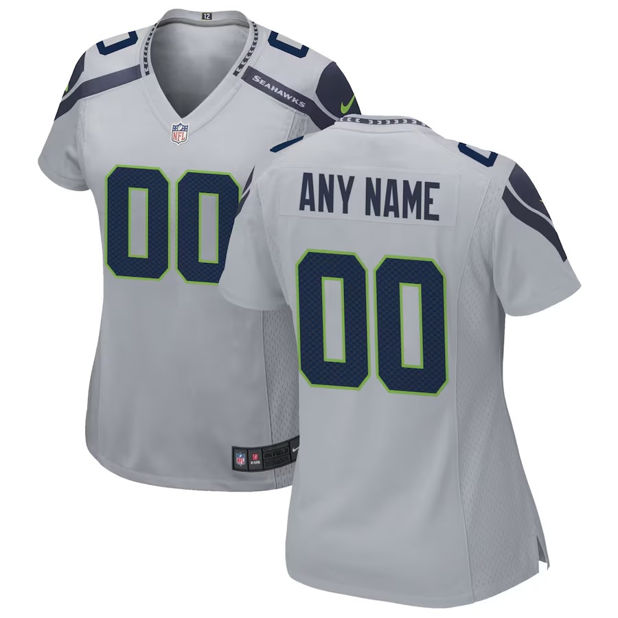 Women's Nike Gray Seattle Seahawks Alternate Custom Game Jersey - Jersey
