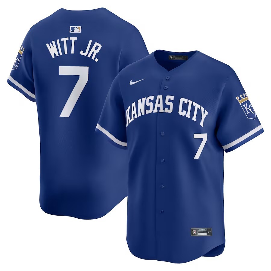 Men's Kansas City Royals Bobby Witt Jr. Nike Royal Alternate Limited Player Jersey - Jersey