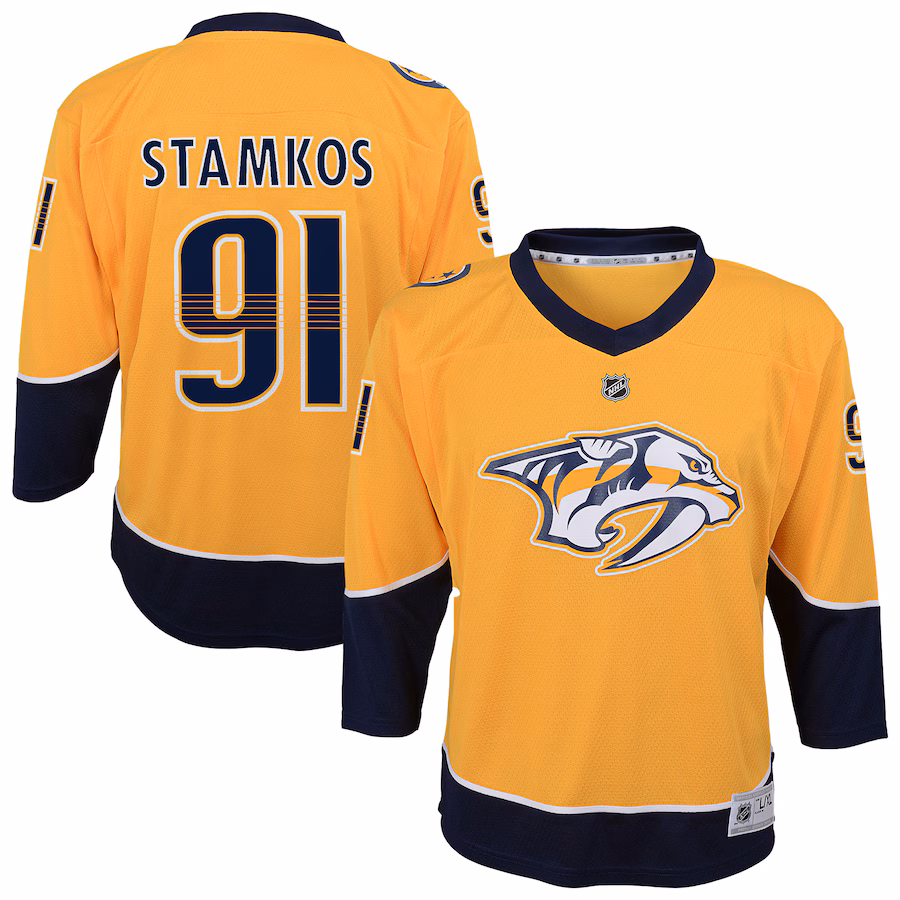 Youth Nashville Predators Steven Stamkos Gold Alternate Replica Player Jersey - Jersey