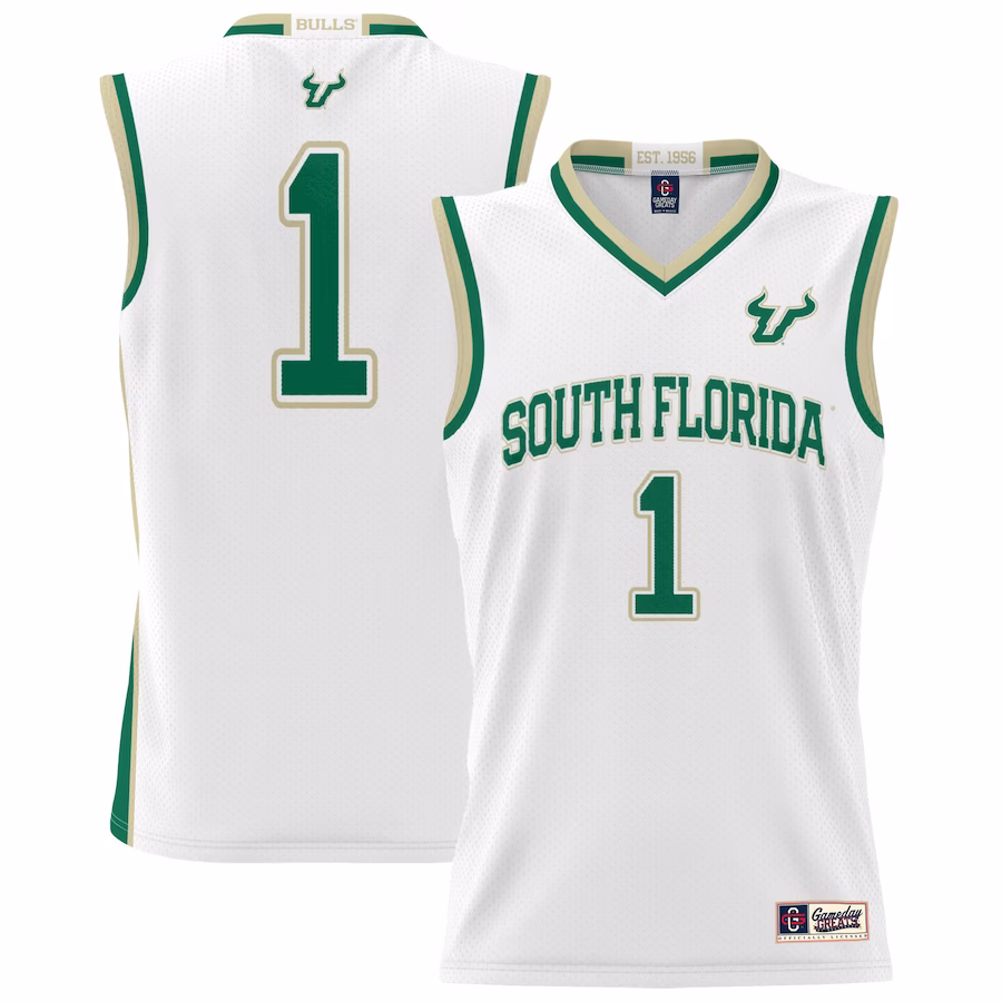 #1 South Florida Bulls GameDay Greats Youth Lightweight Basketball Jersey - White - Jersey