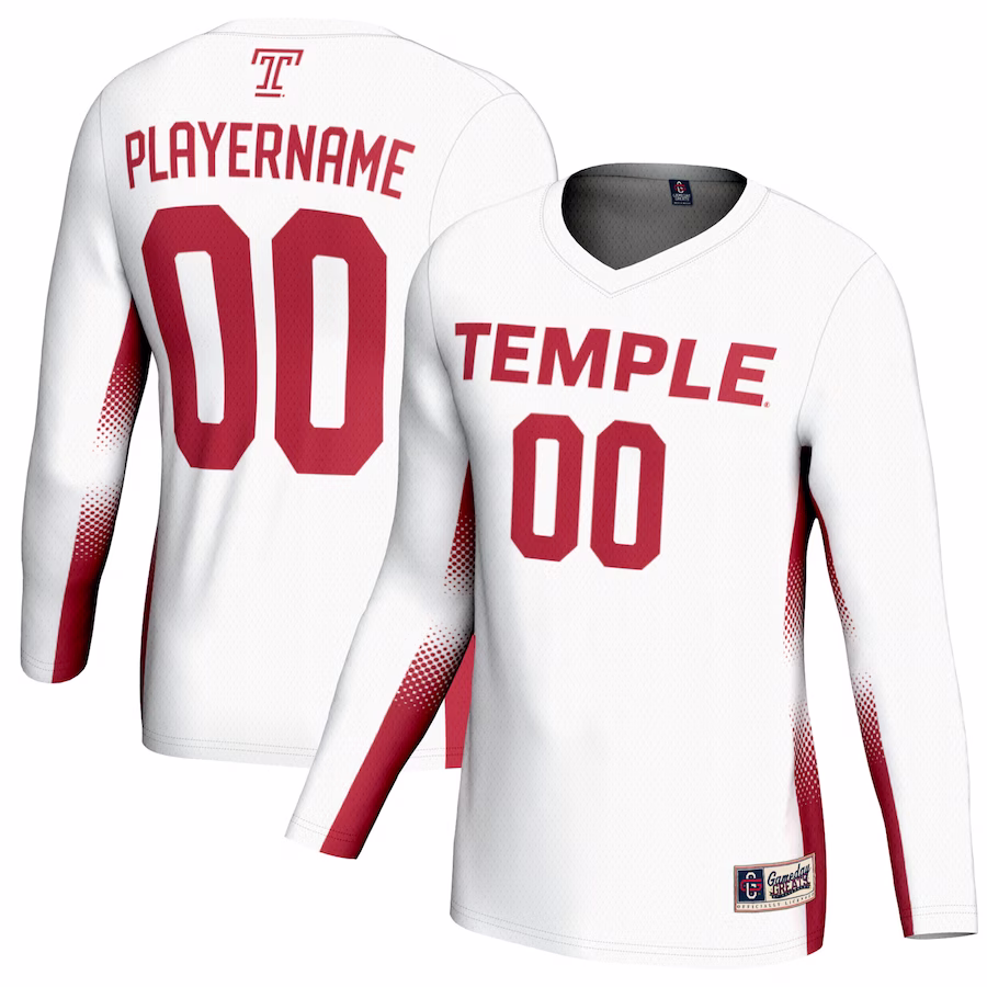 Temple Owls GameDay Greats Unisex NIL Pick-A-Player Lightweight Women's Volleyball Jersey - White - Jersey