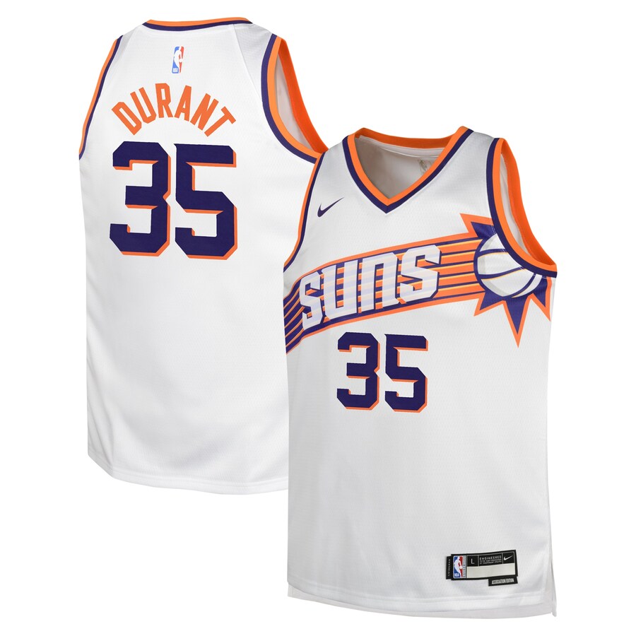 Youth Phoenix Suns Kevin Durant Nike White Swingman Jersey - Association Edition - Jersey