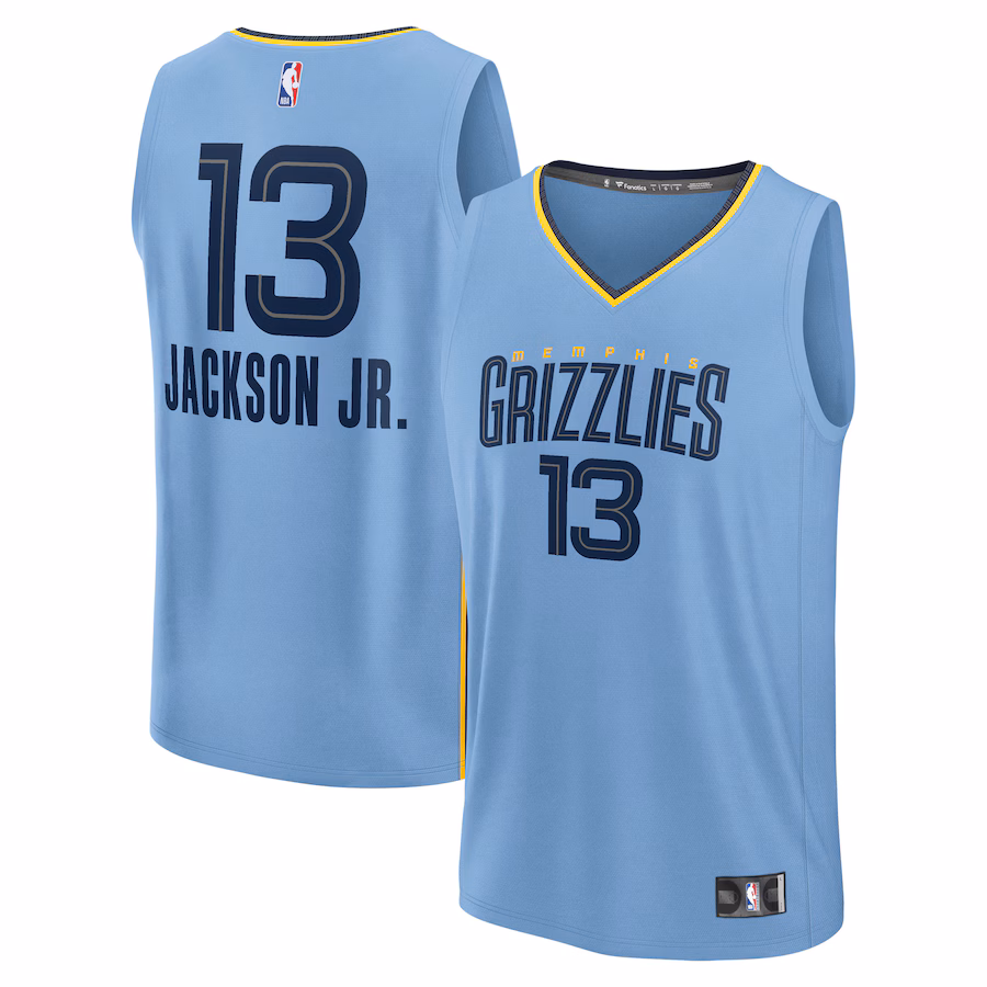 Men's Memphis Grizzlies Jaren Jackson Jr. Fanatics Light Blue Fast Break Replica Player Jersey - Statement Edition - Jersey