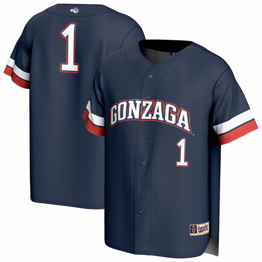 Unisex GameDay Greats #1 Navy Gonzaga Bulldogs Collegiate Baseball Fashion Jersey - Jersey