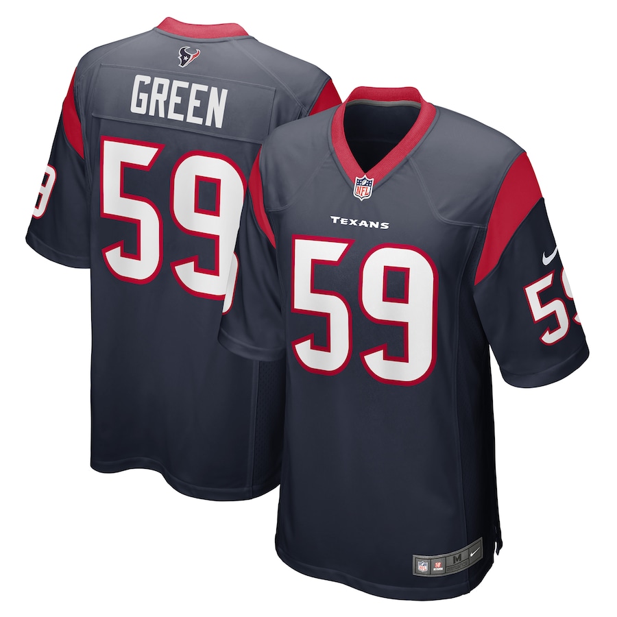 Men's Houston Texans Kenyon Green Nike Navy Player Game Jersey - Jersey