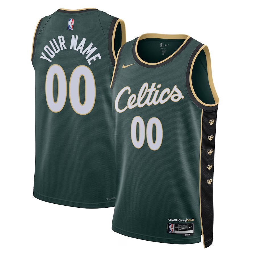 Unisex Boston Celtics Nike Kelly Green 2022/23 Swingman Custom Jersey - City Edition - Jersey