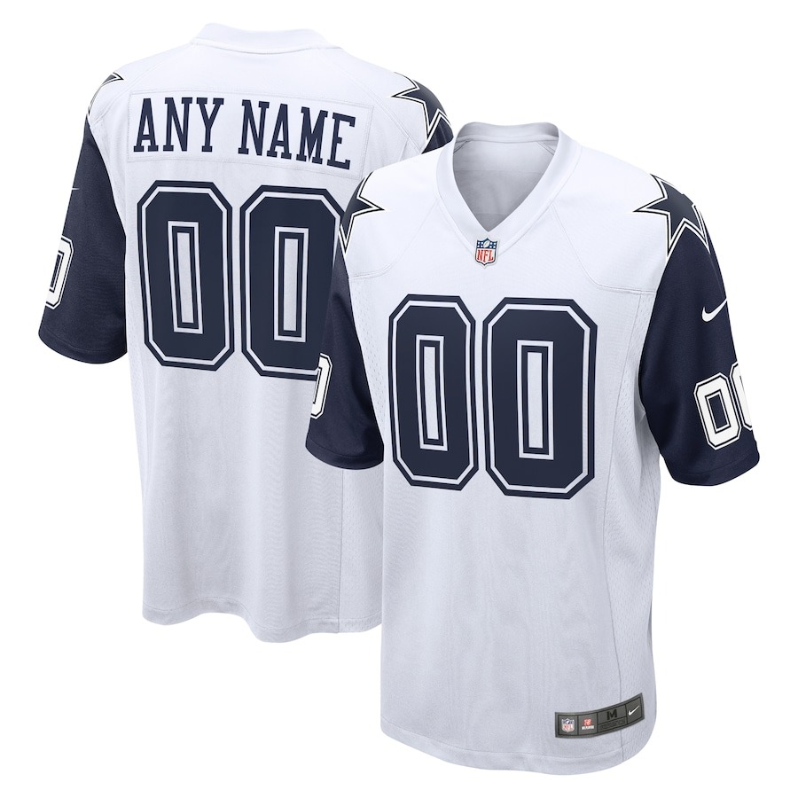 Men's Dallas Cowboys  Nike White Alternate Custom Game Jersey - Jersey