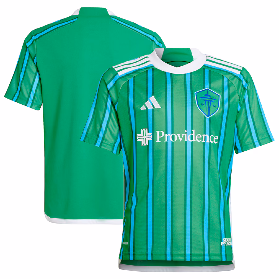 Youth Seattle Sounders FC  adidas Green 2024 The Anniversary Kit Replica Jersey - Jersey