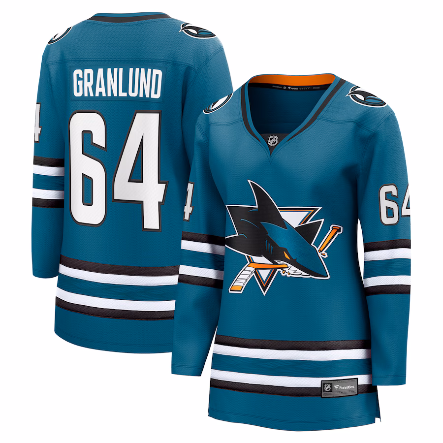 Women's San Jose Sharks Mikael Granlund Fanatics Teal Home Breakaway Player Jersey - Jersey