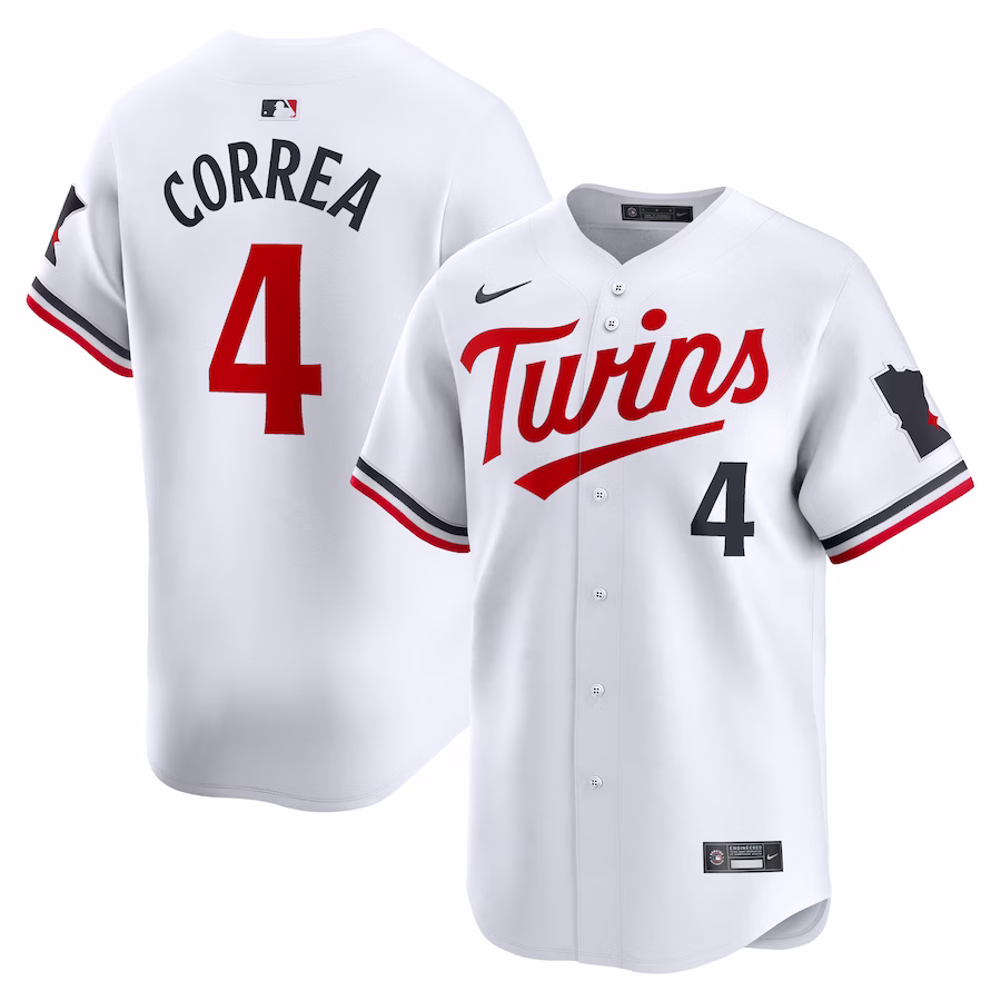 Men's Minnesota Twins Carlos Correa Nike White Home Limited Player Jersey - Jersey