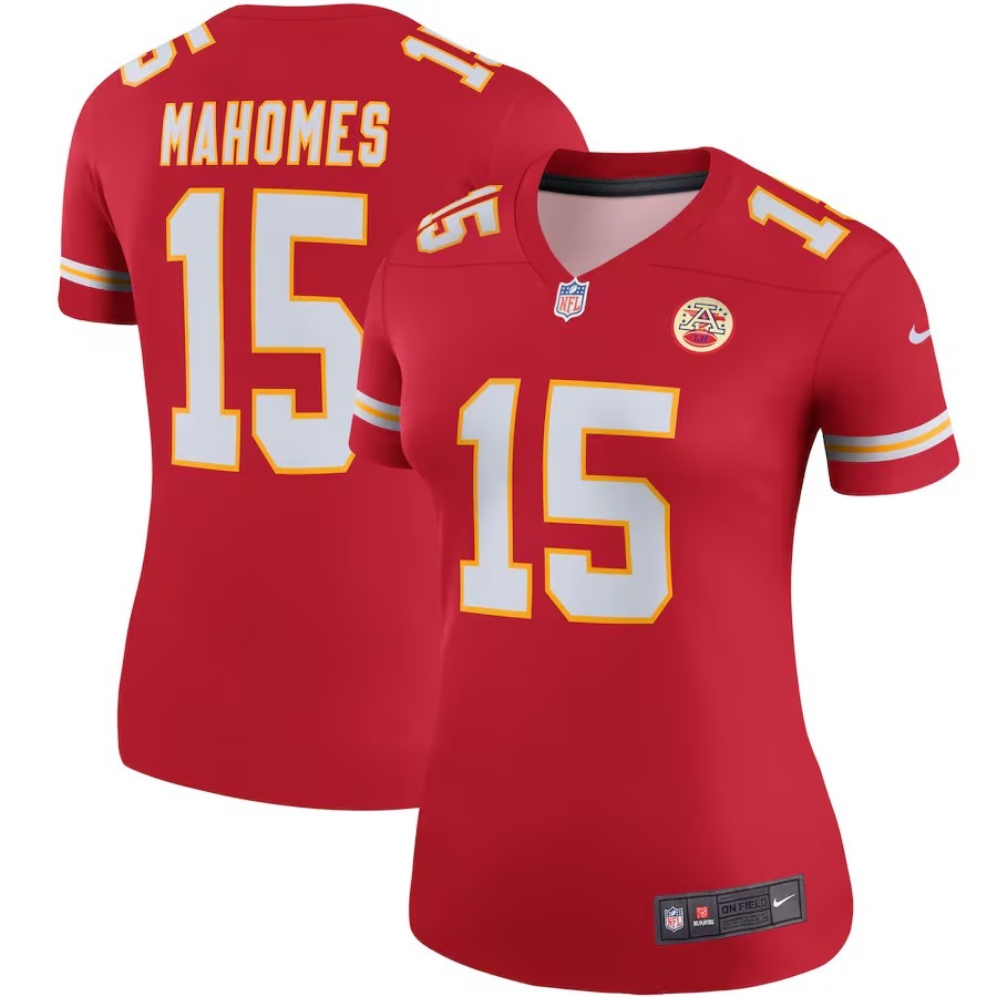 Women's Kansas City Chiefs Patrick Mahomes Nike Red Legend Player Performance Top - Jersey