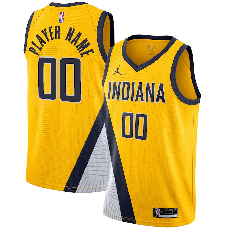 Men's Indiana Pacers Jordan Brand Gold Swingman Custom Jersey - Statement Edition - Jersey