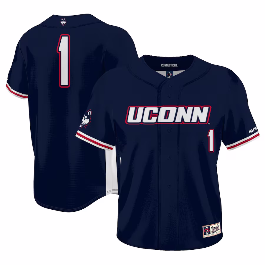 #1 UConn Huskies GameDay Greats Youth Lightweight Baseball Jersey - Navy - Jersey