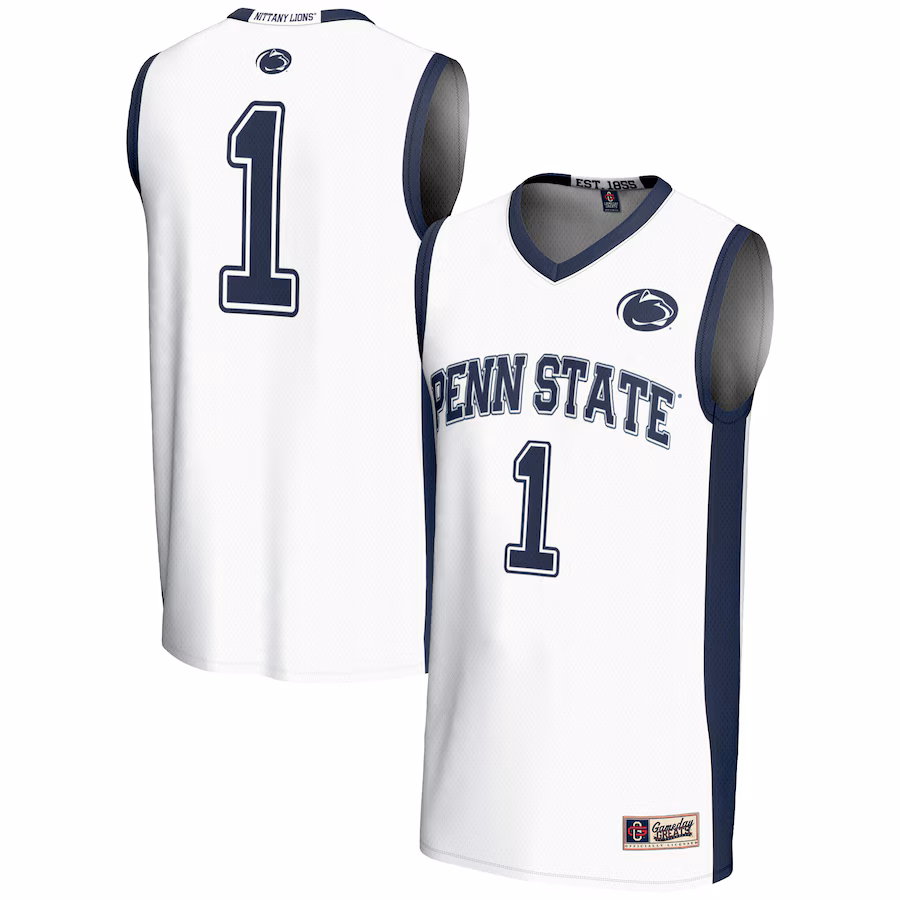 Male GameDay Greats #1  White Penn State Nittany Lions  Lightweight Basketball Jersey - Jersey